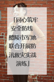 同心筑牢安全防线 醴陵市军地联合开展防汛救灾实战演练