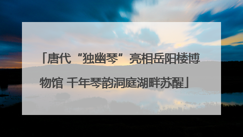 唐代“独幽琴”亮相岳阳楼博物馆 千年琴韵洞庭湖畔苏醒