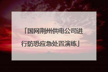 国网荆州供电公司进行防恐应急处置演练