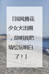 国风簪花少女火出圈，昆明真把墙绘玩明白了！