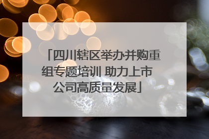 四川辖区举办并购重组专题培训 助力上市公司高质量发展