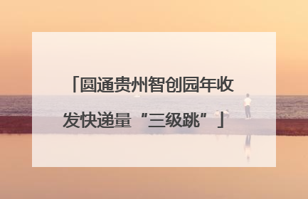 圆通贵州智创园年收发快递量“三级跳”