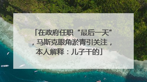 在政府任职“最后一天”，马斯克眼角淤青引关注，本人解释：儿子干的