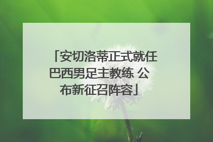 安切洛蒂正式就任巴西男足主教练 公布新征召阵容