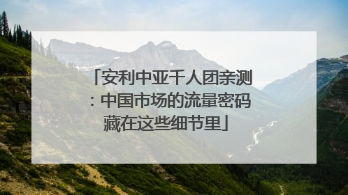 安利中亚千人团亲测：中国市场的流量密码 藏在这些细节里
