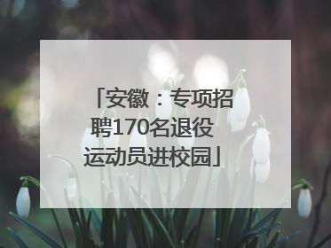 安徽：专项招聘170名退役运动员进校园