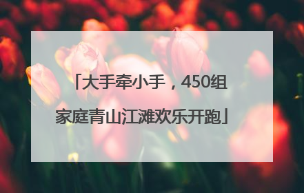 大手牵小手，450组家庭青山江滩欢乐开跑