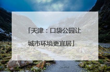天津：口袋公园让城市环境更宜居