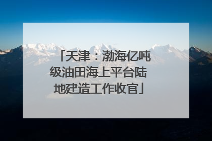 天津：渤海亿吨级油田海上平台陆地建造工作收官