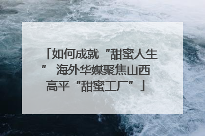 如何成就“甜蜜人生” 海外华媒聚焦山西高平“甜蜜工厂”