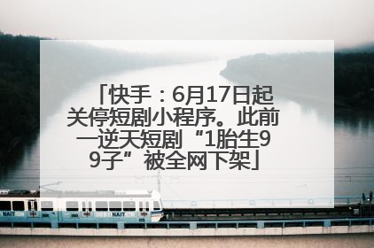 快手：6月17日起关停短剧小程序。此前一逆天短剧“1胎生99子”被全网下架