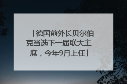 德国前外长贝尔伯克当选下一届联大主席，今年9月上任