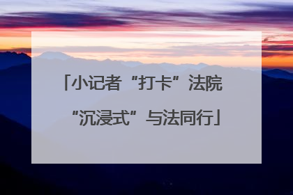 小记者“打卡”法院 “沉浸式”与法同行