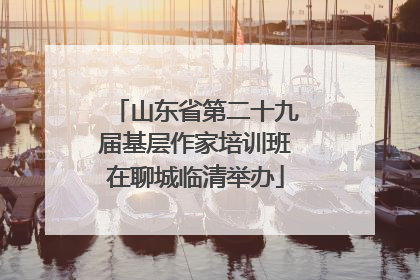 山东省第二十九届基层作家培训班在聊城临清举办
