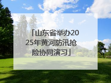 山东省举办2025年黄河防汛抢险协同演习