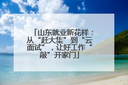 山东就业新花样：从“赶大集”到“云面试”，让好工作“敲”开家门