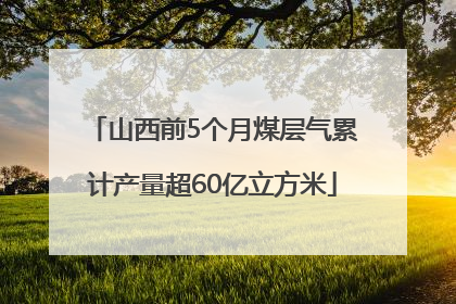 山西前5个月煤层气累计产量超60亿立方米