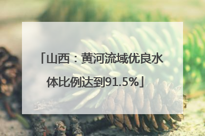 山西：黄河流域优良水体比例达到91.5%