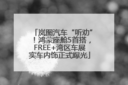 岚图汽车“听劝”！鸿蒙座舱5首搭，FREE+湾区车展实车内饰正式曝光