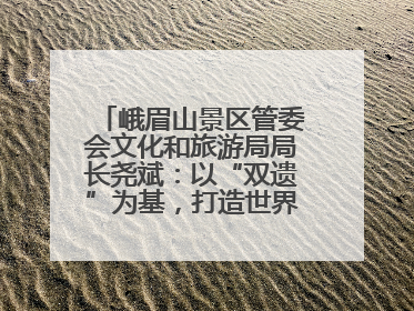 峨眉山景区管委会文化和旅游局局长尧斌：以“双遗”为基，打造世界级文旅品牌与国际典范