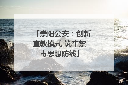 崇阳公安：创新宣教模式 筑牢禁毒思想防线