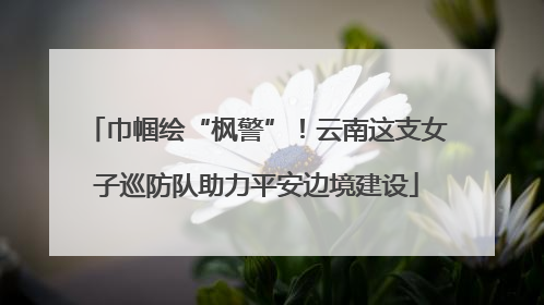 巾帼绘“枫警”！云南这支女子巡防队助力平安边境建设