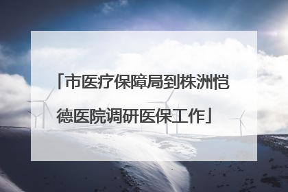 市医疗保障局到株洲恺德医院调研医保工作
