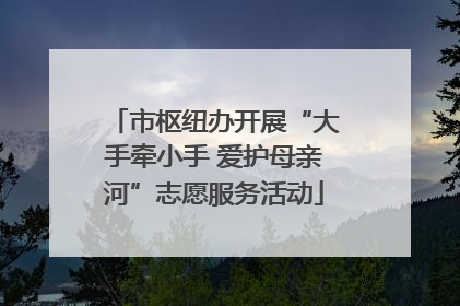 市枢纽办开展“大手牵小手 爱护母亲河”志愿服务活动