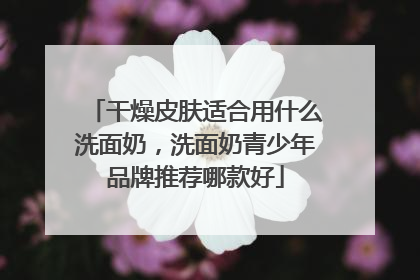 干燥皮肤适合用什么洗面奶，洗面奶青少年品牌推荐哪款好
