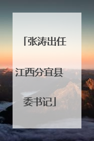 张涛出任江西分宜县委书记
