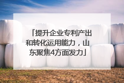 提升企业专利产出和转化运用能力，山东聚焦4方面发力