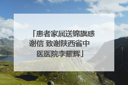 患者家属送锦旗感谢信 致谢陕西省中医医院李耀辉