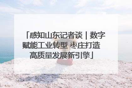感知山东记者谈｜数字赋能工业转型 枣庄打造高质量发展新引擎