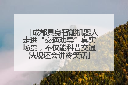 成都具身智能机器人走进“交通劝导”真实场景，不仅能科普交通法规还会讲冷笑话