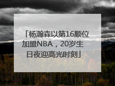 杨瀚森以第16顺位加盟NBA，20岁生日夜迎高光时刻