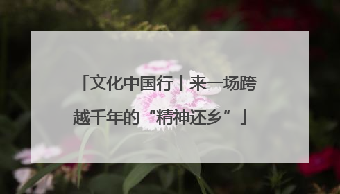 文化中国行丨来一场跨越千年的“精神还乡”