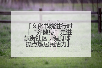 文化书院进行时丨“齐健身”走进东街社区，健身球操点燃居民活力