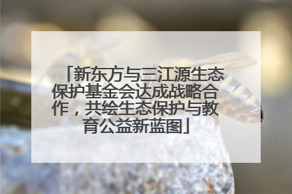 新东方与三江源生态保护基金会达成战略合作，共绘生态保护与教育公益新蓝图