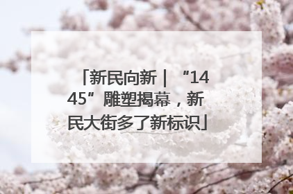 新民向新｜“1445”雕塑揭幕，新民大街多了新标识