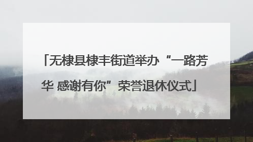 无棣县棣丰街道举办“一路芳华 感谢有你”荣誉退休仪式