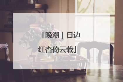 晚潮｜日边红杏倚云栽