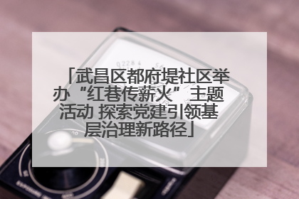 武昌区都府堤社区举办“红巷传薪火”主题活动 探索党建引领基层治理新路径