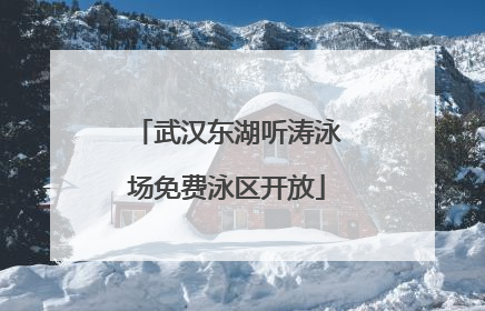 武汉东湖听涛泳场免费泳区开放
