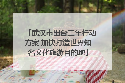 武汉市出台三年行动方案 加快打造世界知名文化旅游目的地
