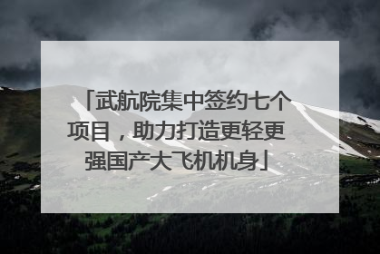 武航院集中签约七个项目，助力打造更轻更强国产大飞机机身