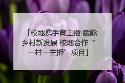校地携手育主播·赋能乡村新发展 校地合作“一村一主播”项目
