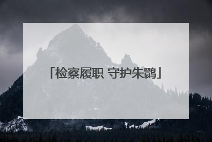 检察履职 守护朱鹮