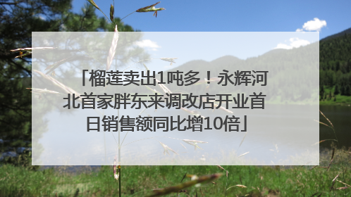 榴莲卖出1吨多！永辉河北首家胖东来调改店开业首日销售额同比增10倍