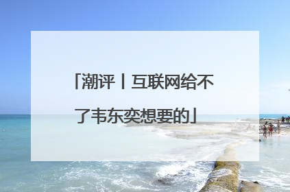 潮评丨互联网给不了韦东奕想要的