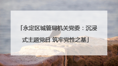 永定区城管局机关党委：沉浸式主题党日 筑牢党性之基